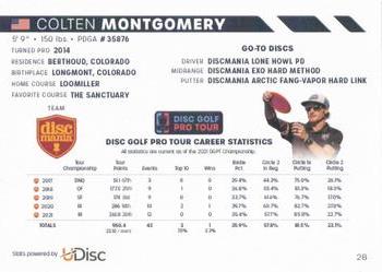 2022 Disc Golf Pro Tour #28 Colten Montgomery Back